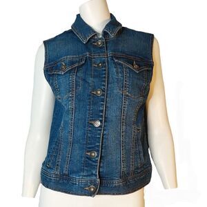 Womans Style & Co. Denim Vest sz XS